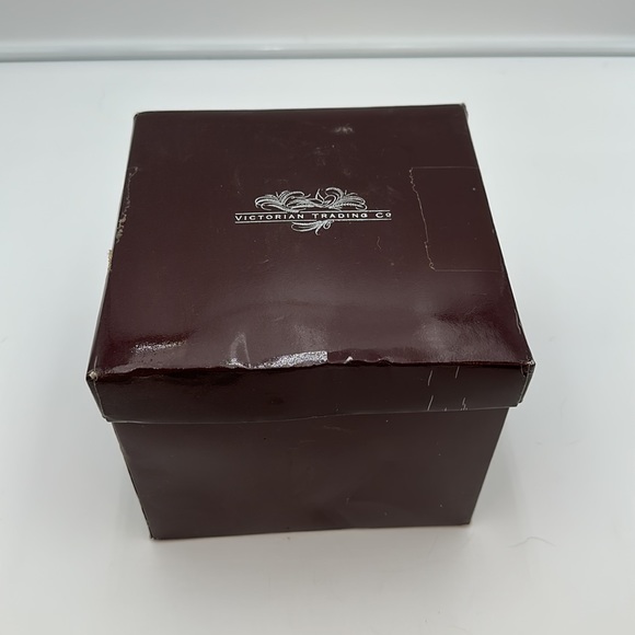 Victorian Trading Company Glass Dresser Jar with Sterling Lid - Picture 2 of 15